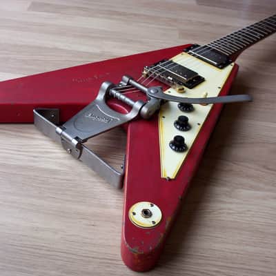 TPP Lonnie Mack "NUMBER 7" Gibson Epiphone 58 Korina Flying V Tribute - Relic image 1