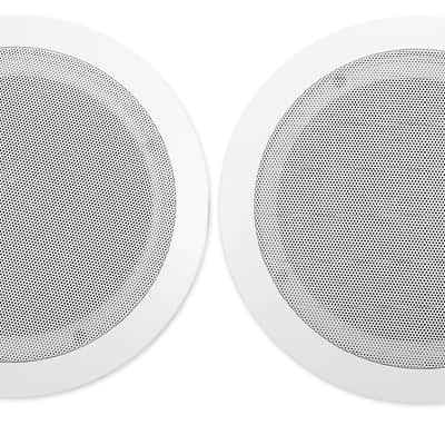 2) Rockville CC65T White 6.5" Commercial 70v Ceiling Speakers For Restaurant image 1