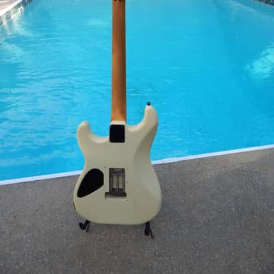 ESP M-2 Craft House 1984 White Banana Headstock image 5