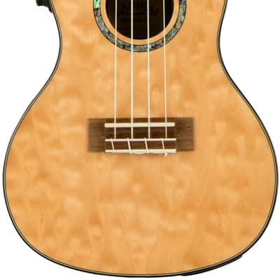 Lanikai QM-NACEC Quilted Maple Acoustic-Electric Concert Ukulele with Foam Case image 3