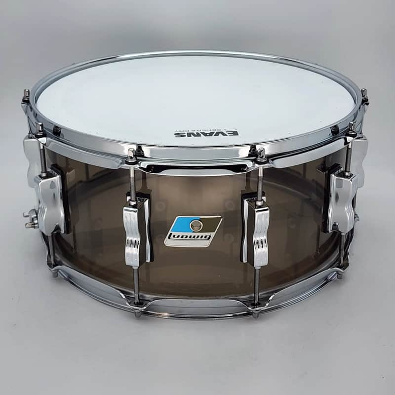 Used Ludwig Vistalite Snare Drum 14x6.5 Smoke - Excellent image 1