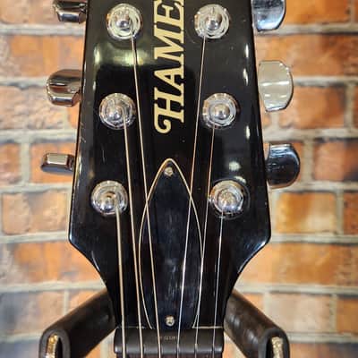 USA Hamer 1997 Studio Archtop Maple Flame Carved Top Cherry Sunburst And Hamer Hard Case image 6