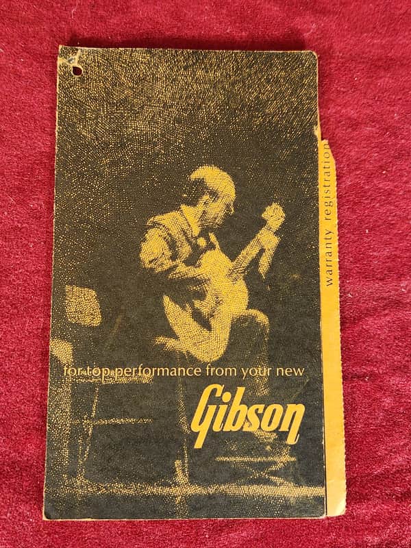 Gibson Warranty Registration Pamphlet 1960s image 1