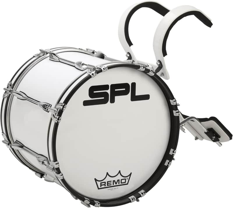 Sound Percussion Labs MBD1614XWH Birch Marching Bass Drum with Carrier - 16x14" image 1