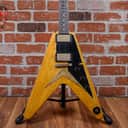 Gibson Custom 1958 Korina Flying V Reissue Black Guard VOS Natural 2022 w/OHSC (Danocaster Aged)