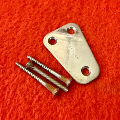 Hagstrom Deluxe guitar neck plate c 1965 - Gold original vintage Sweden image 1