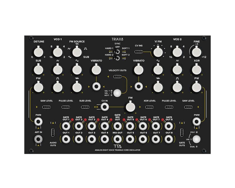Tiptop Audio Triax8 Analog Eight-Voice Triangle Core Oscillator image 1