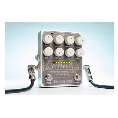 Electro-Harmonix Platform Stereo Compressor Limiter Pedal with Foot-Switchable Overdrive and Three-Color LED Compression Meter image 5