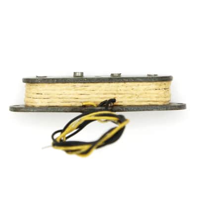 1978 Fender Telecaster Bass Pickup Rare Tele Staggered 4 Pole Piece White Cloth Gray Bobbin Yellow Black Plastic Wire Precision P Bass (#2 - 122378 - 7.42) image 3