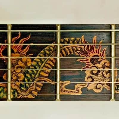 Electric Guitar Handmade by Blueberry Garuda Vishnu Balinese Motif with Seymour Duncan Pickups image 3