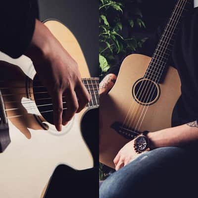 Parkwood S26GT Dreadnought Body Semi Acoustic Guitar - Natural image 6