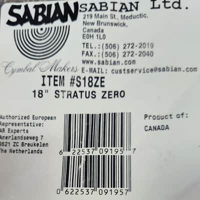 Sabian *Pre-Order* Stratus 3 Pack: 14" Hats, 18" Crash, 18" Zero Cymbals | B20 Bronze | Hats | Crash | China/Trash/Splash/Effects | Made in Canada | Special Order | Authorized Dealer image 10
