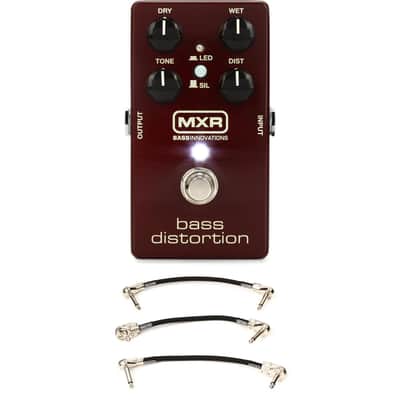 MXR M85 Bass Distortion Pedal with 3 Patch Cables image 1