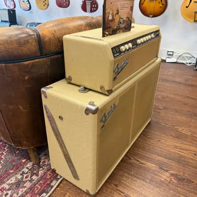 Fender Bandmaster 6G7-A 40-Watt 2x12" Piggyback Guitar Amp 1963 - Blonde image 3