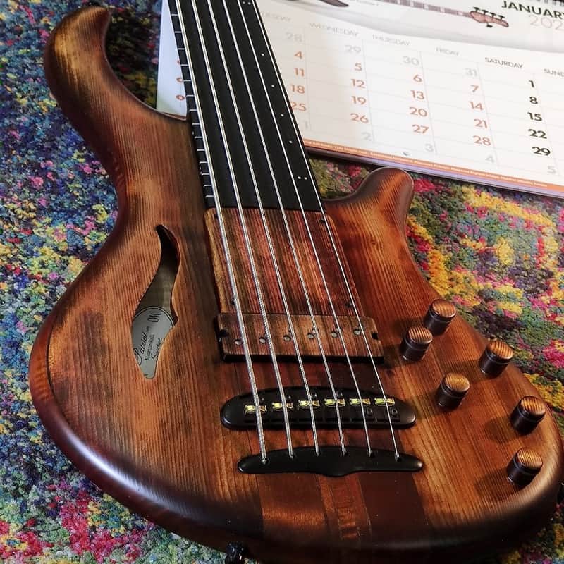 Mayones Patriot MR6 Fretless   Antique Brown image 1