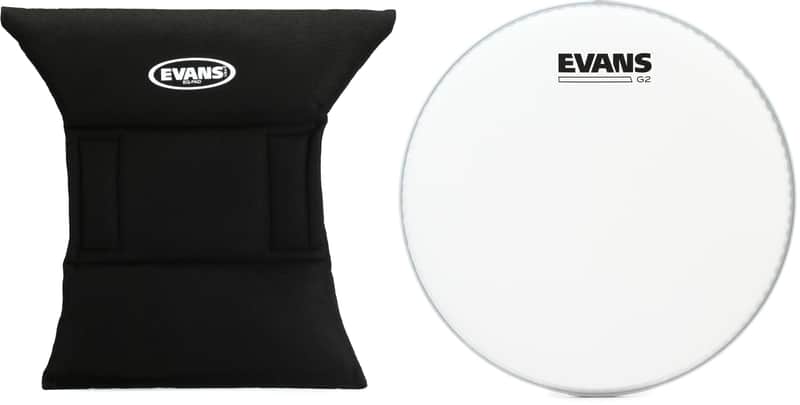 Evans EQ Pad Bass Drum Muffler Bundle with Evans G2 Coated Drumhead - 10 inch image 1
