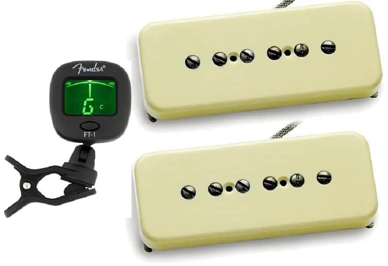 Seymour Duncan Antiquity P90 Soapbar Cream Bridge & Neck Guitar Pickup Set (GUITAR TUNER) image 1