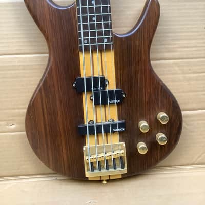 Samick Vintage 5 string bass 90’s / alembic construction style gorgeous wood image 17