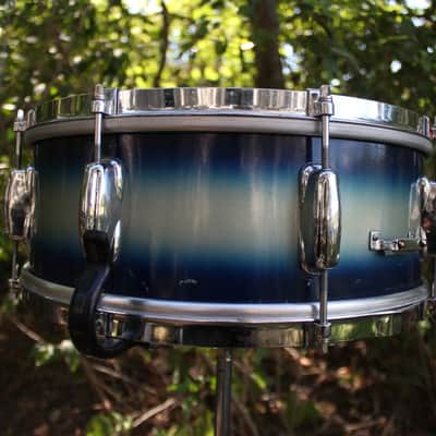 1959 Slingerland Student Model RadioKing 3-Ply Blue & Silver Duco image 6