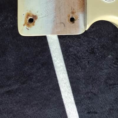 Fender jazz bass matching-head 1969 - Olympic white image 11