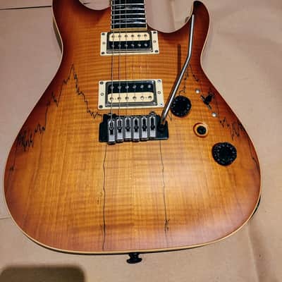 Schecter C-1 Exotic Spalted Maple 2020 Satin Natural Vintage Burst image 2
