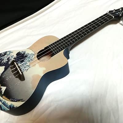 LUNA Great Wave Concert acoustic UKULELE new Mahogany UKE w/ GIG BAG image 2