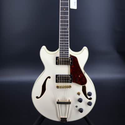 Ibanez AMH90-IV Artcore Expressionist Ivory | Reverb