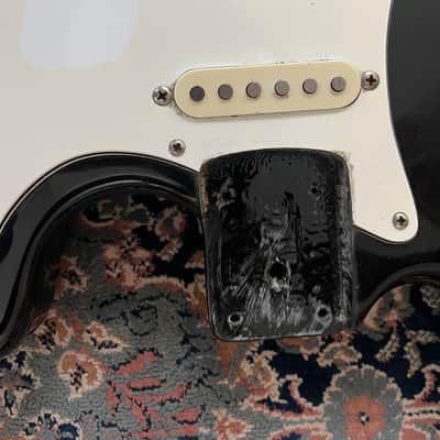 Fender Squier Stratocaster MIK 1990s black relic w/ Bootstrap pickups image 4