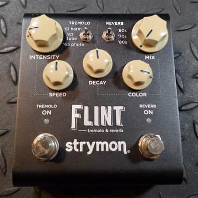 Strymon Flint Reverb and Tremolo V2 Black with White Knobs image 2