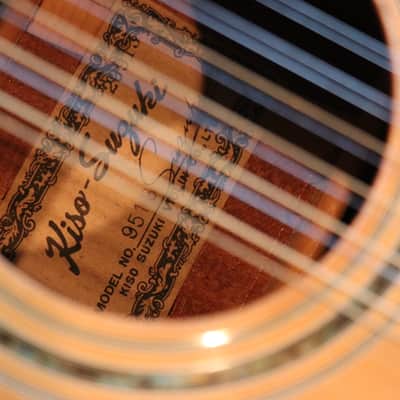 Rare Vintage Kiso Suzuki Dreadnought D55 Replica c.1972 + Pro Setup +Japan! (after the Guild style) image 10