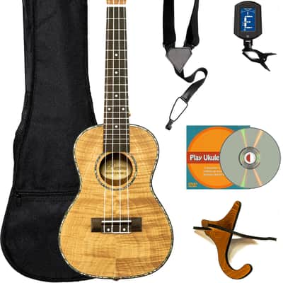 Barcelona Oguman Wood Concert Ukulele w/ Gig Bag image 1