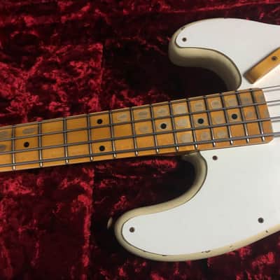 2022 Fender 55 Precision Bass Relic Custom Shop - Authorized Dealer - Only 8.7lbs Vintage White - SAVE! image 7