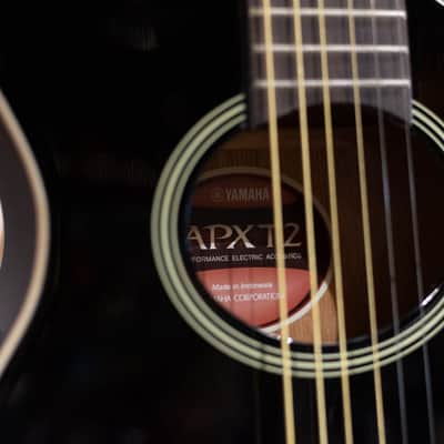 Yamaha APXT2 3/4-Size Thin-Line Cutaway Acoustic/Electric Guitar - Black with Gig Bag image 14