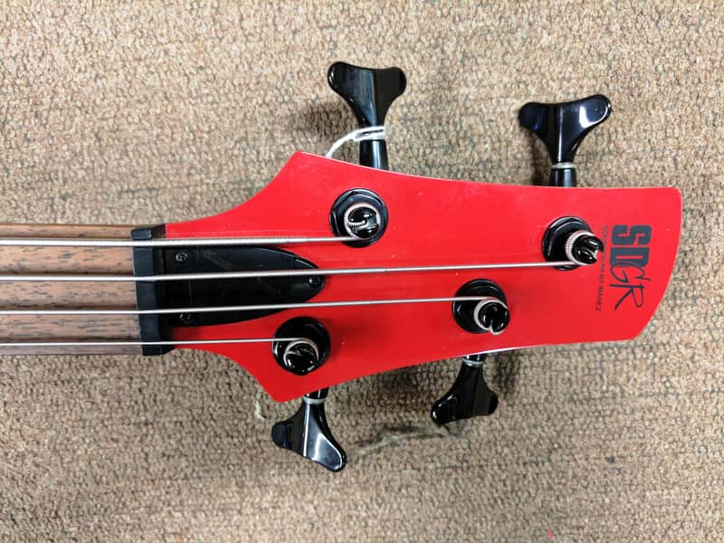 Ibanez Soundgear SRX2EX2 4 String Electric Bass, Red, Black Trim