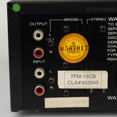 Carver TFM-15CB Vintage Amplifier - Professionally Restored - 1-Year Warranty image 10