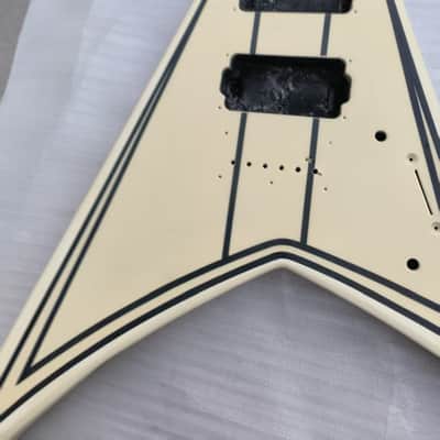 HH Mini Flying V Style Electric Guitar Body image 3