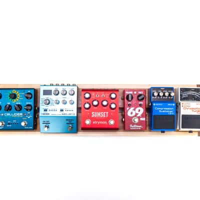 Custom made Hardwood Pedalboard Large 600x150x50mm image 7
