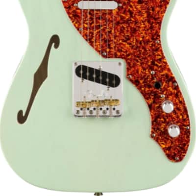 Fender American Professional II Telecaster Thinline Limited Edition Semi-Hollow Electric Guitar, Maple Fingerboard, Transparent Surf Green image 2
