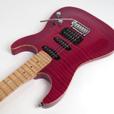 2000 Fender Showmaster FMT Custom Shop - Bing Cherry Transparent - Carved Flame Top Strat - COA and Case image 13