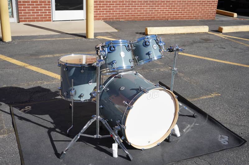DW Design Series Steel Gray  Lacquer 4pc Maple Shell Pack |Drum City Store Demo image 1