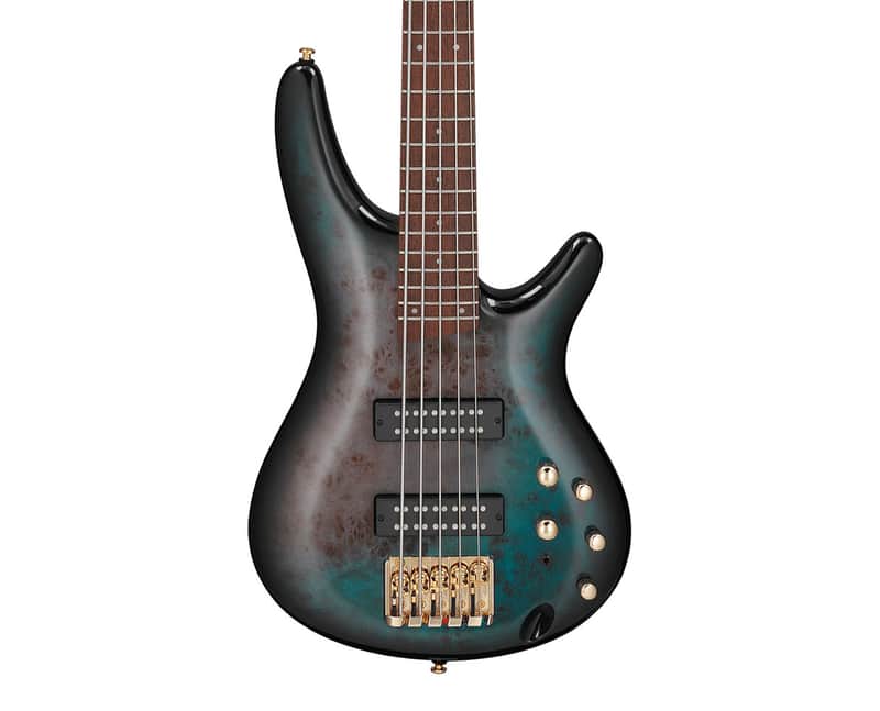 Used Ibanez SR405EPBDXTSU SR Standard 5-String Bass Tropical Seafloor Burst image 1