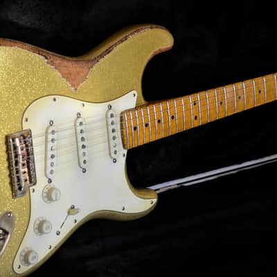 Fender Stratocaster Relic Gold Sparkle Nitro Texas Specials image 16