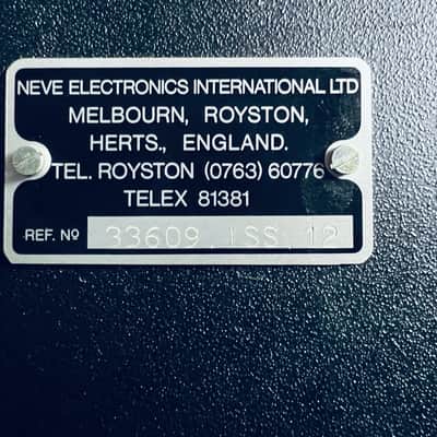 Neve 33609 "Metal Knob" Stereo Compressor/Limiter ISS.12 Vintage 1988 - Blue image 2