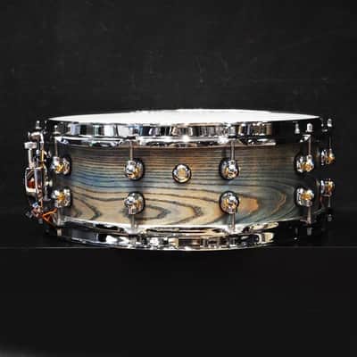 Pearl USED ​​MCCA1450S/C #1011 Music City Custom -USA Solid Ash Shell Snare Drums 14×5 [Hand-rubbed Lightning Blue Finish] image 2