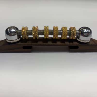 Vintage Gretsch Archtop Control Spacer Roller Bridge | Non-Original Base | 1960s | Natural image 1