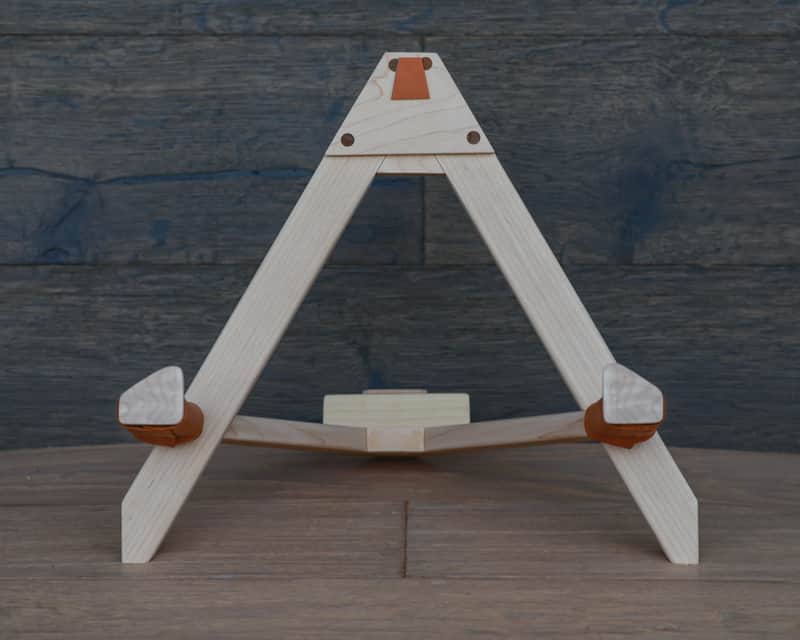 Acoustic Guitar Stand, Handmade Maple Wood Furniture in Light Color image 1