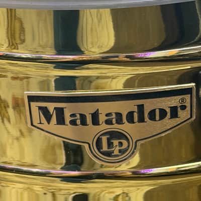 Latin Percussion LP 13” & 14” Matador Brass Timbale Set w/Stand image 9