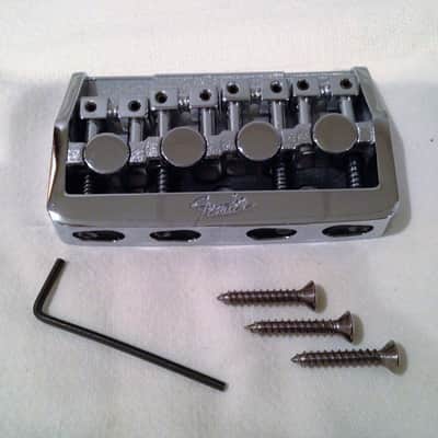 Schaller Fine Tuning Bass Bridge 1983-1994 Chrome image 1