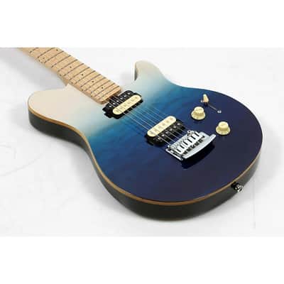 Sterling by Music Man Axis Quilted Maple Electric Guitar - Spectrum Blue image 3