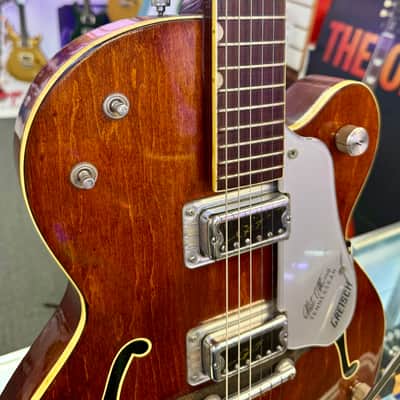 Gretsch 1968 Chet Atkins Tennessean Model 6119 Electric with Bigsby, Translucent Red Walnut Stain with New Hardshell Case - Pre Owned image 9